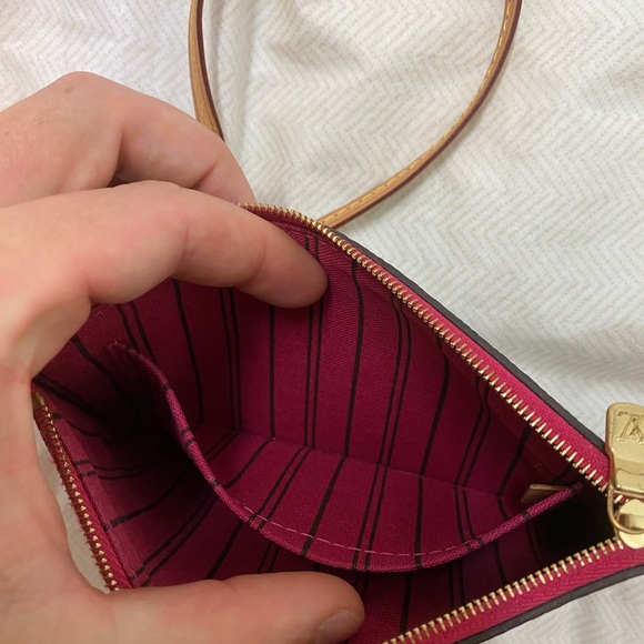 Louis Vuitton Neverfull Pochette PINK discontinued lining - Picture 6 of 9